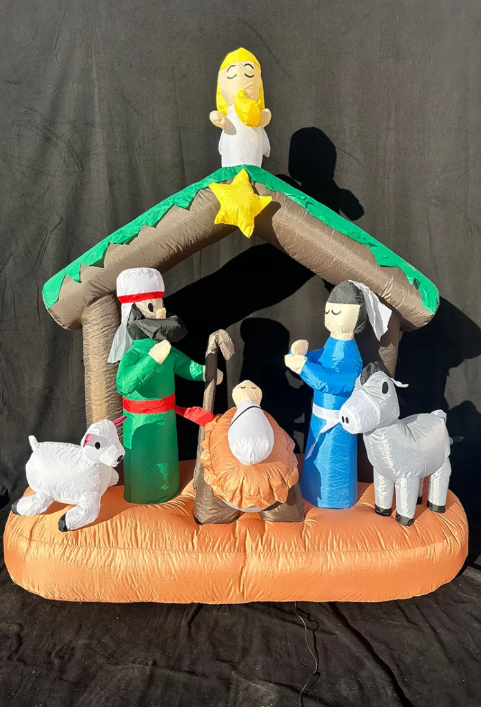 Crèche de Noël gonflable pour décorations et animations événementielles